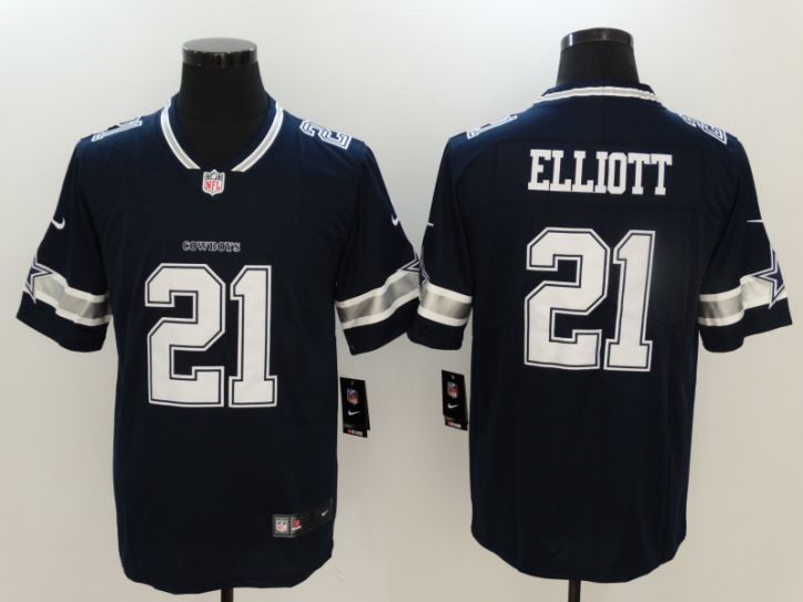 Men Dallas Cowboys 21 Elliott Blue Nike Vapor Untouchable Limited NFL Jerseys